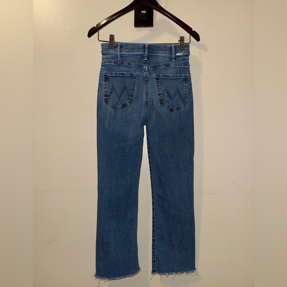 MOTHER The Hustle Ankle Fray Distressed Healing Jar Crop Jeans,Size-26 - Picture 6 of 17